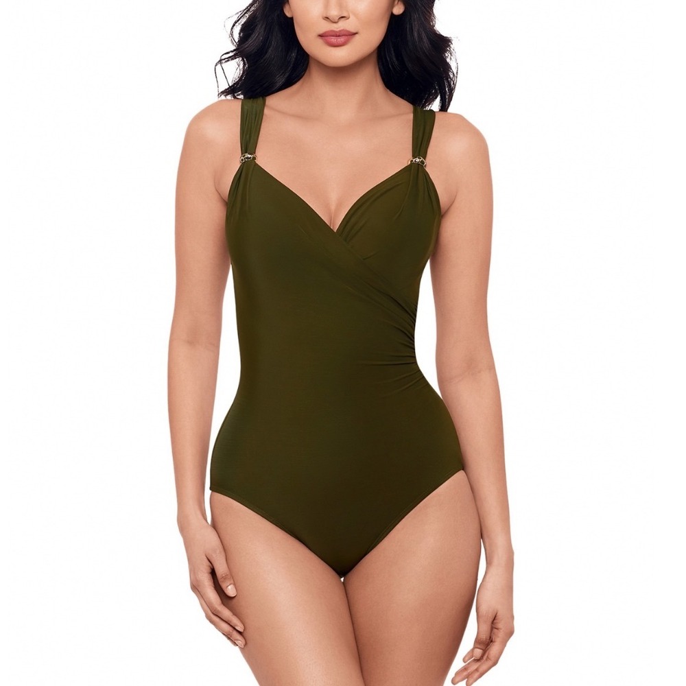 Miraclesuit Razzle Dazzle Siren One Piece Swimsuit Nori Green 6516617 Size 6 NEW